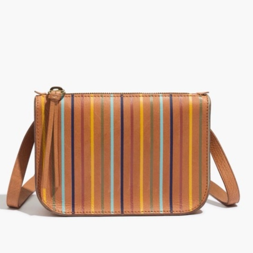 Madewell Nwt The Simple Pouch Belt Bag: Rainbow Stripe Edition